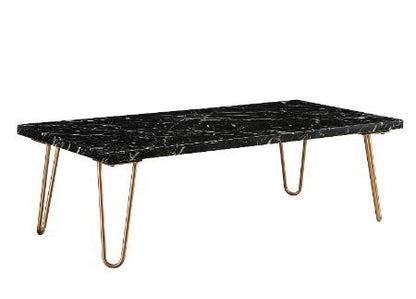 Telestis - Coffee Table - Black Marble & Gold