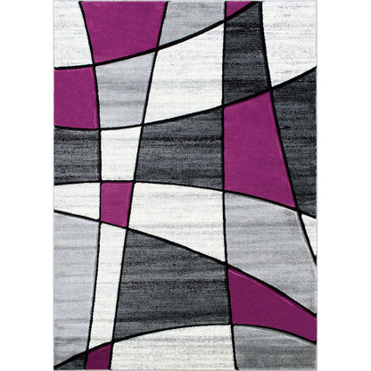 Niksar - Area Rug - Gray / Purple