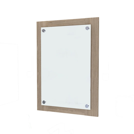 28" Framed Accent Mirror - Brown