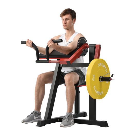 Bicep Tricep Curl Machine With Adjustable Seat, Bicep Curls And Tricep Extension Machine Home Gym