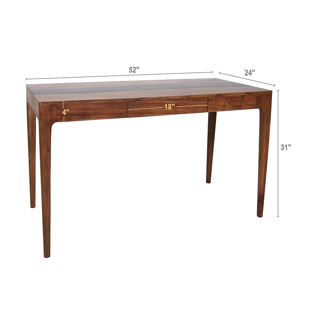 Writing Desk With Drawer - Natural Brown