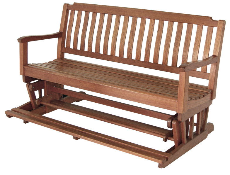 Solid Teak Outdoor Glider Bench - Brown