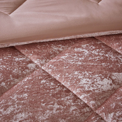 Felicia Velvet Comforter Set - Pink