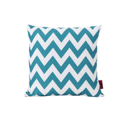 Marisol Chevron Square Pillow - Teal