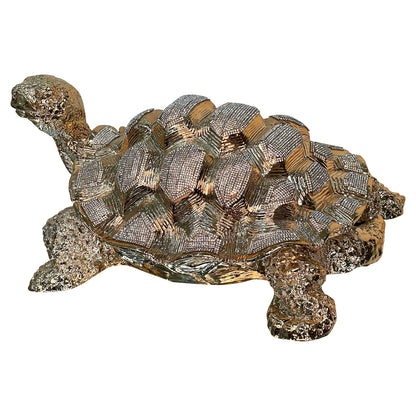 Ambrose Diamond Encrusted Gold Plated Turtle (14" X 10. 5"W X 7"H)