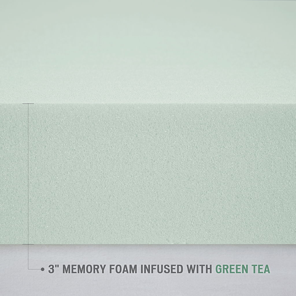 Green Tea Foam Topper With Cooling Removable Cover