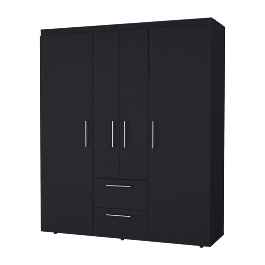 Two Drawer Combo Dresser - Black