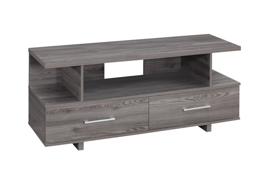 TV Stand, Console, Media Entertainment Center, Storage Cabinet, Elegant Design - Gray