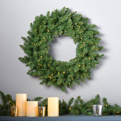 Christmas Wreath - Pre - LiT-Green