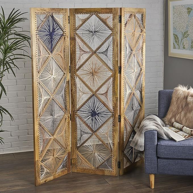 Verbena Wall Divider - Multi / Gray / Wood