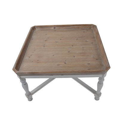 Square Alcott Table, French Countory Tray Table