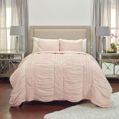 Twin Cotton 300 Thread Count Machine Washable Down Alternative Comforter - Pink