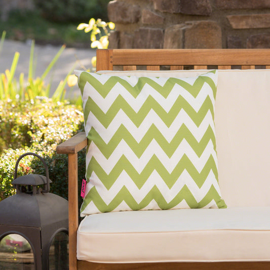 Marisol Chevron Square Pillow - Green