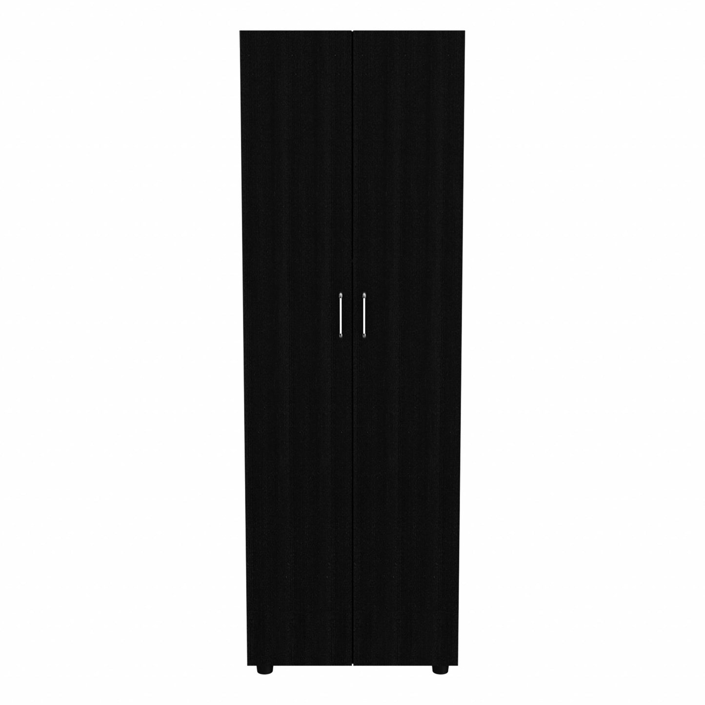 Tall Two Door Closet - Black