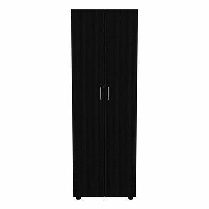 Tall Two Door Closet - Black