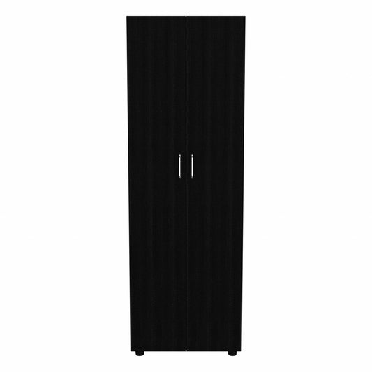 Tall Two Door Closet - Black