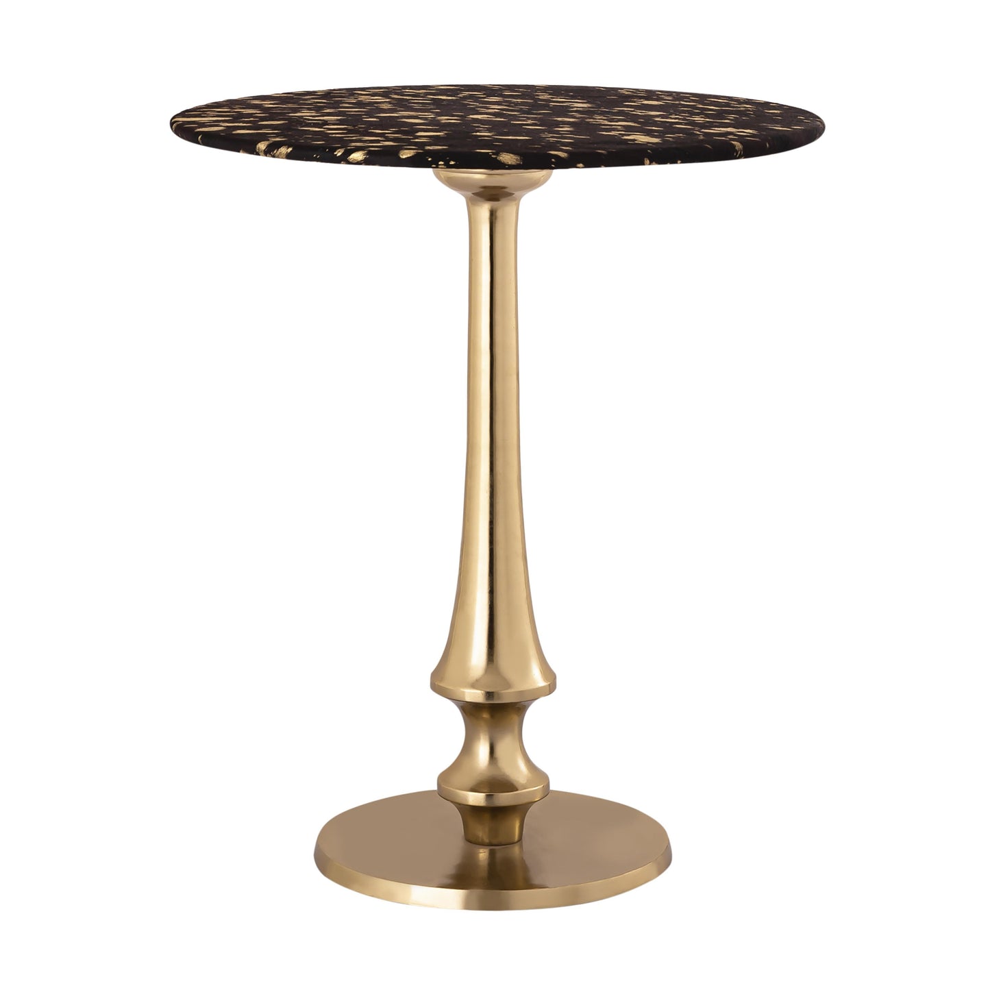 Gold Goathide - Side Table - Black