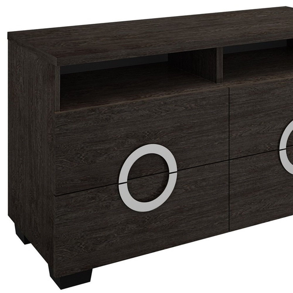 High Gloss TV Entertainment Unit - Refined Gray