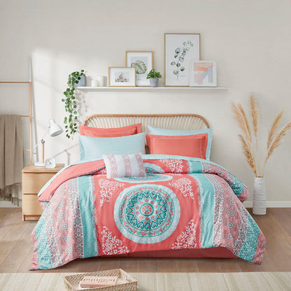 Loretta Twin Boho Comforter Set With Bed Sheets