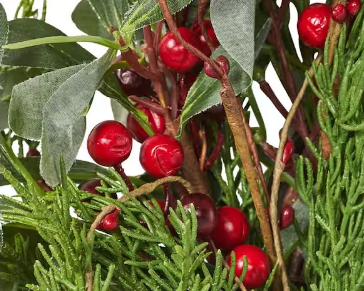 Olive Leaf Wreath With Red Berry