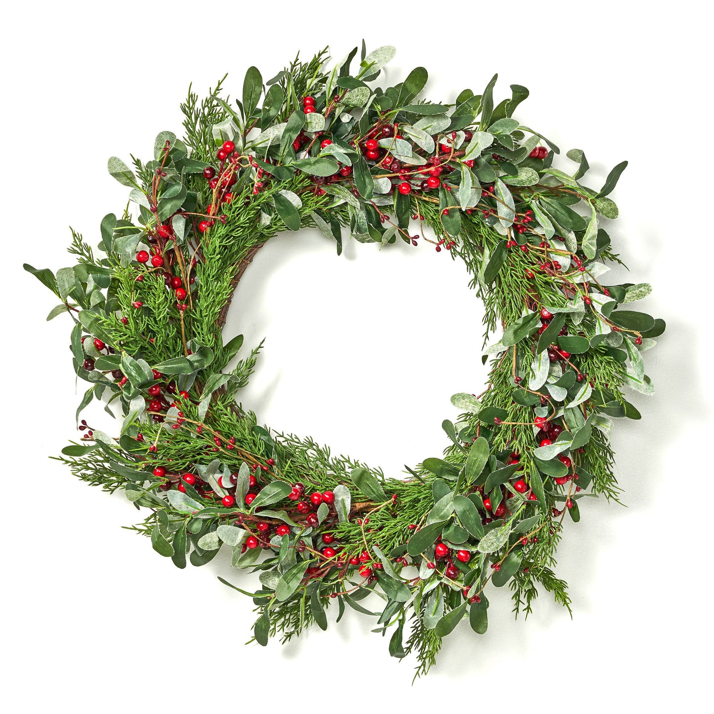 Olive Leaf Wreath With Red Berry