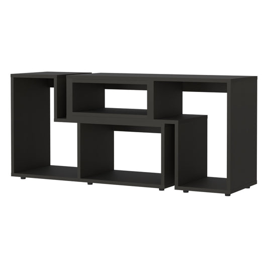 63" Open Shelving TV Stand - Black