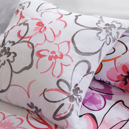 Floral Comforter Set Pink