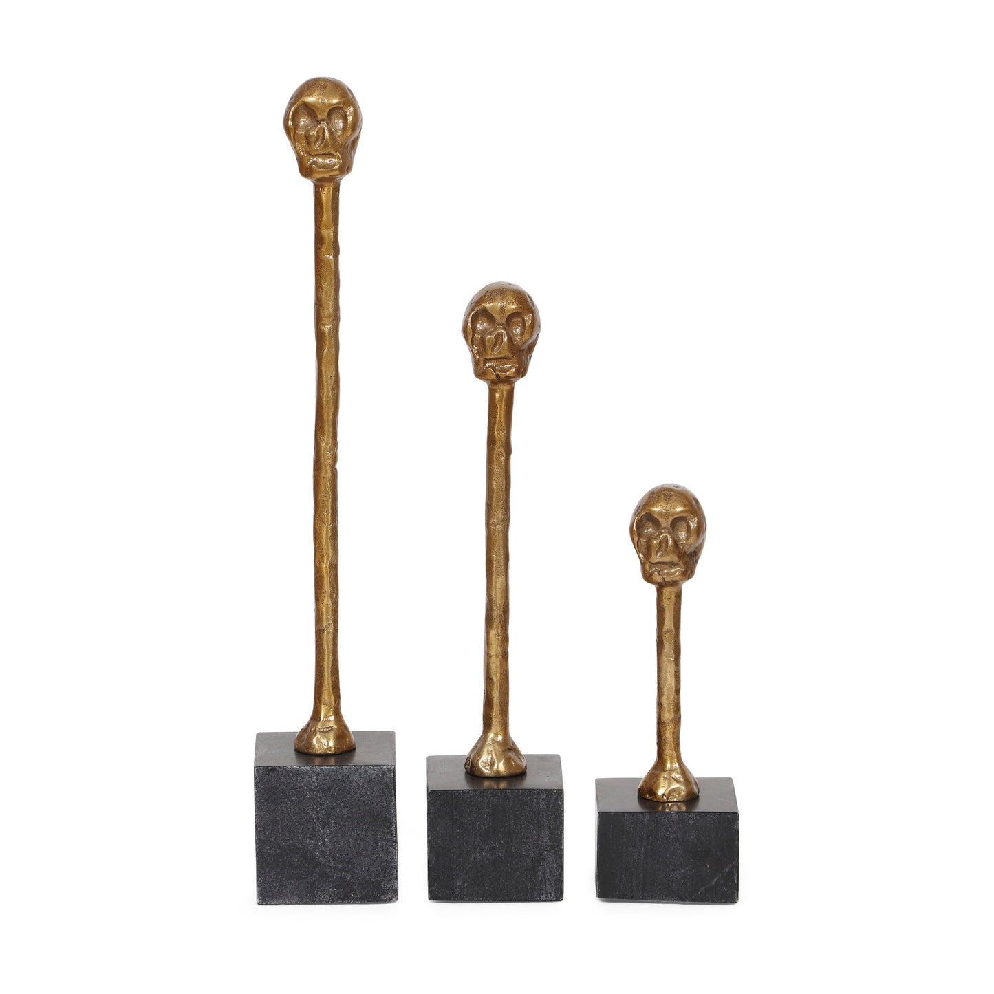 Skull On Base (Set of 3) - Brown