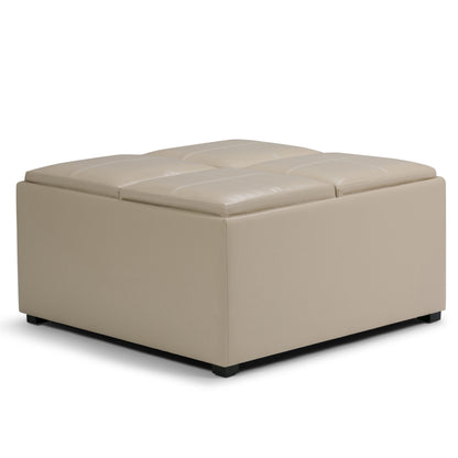 Avalon - Square Coffee Table, Storage Ottoman