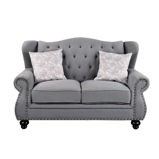 Hannes - Loveseat - Gray Fabric