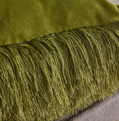 Decorative Shaggy Pillow (18 In X 18 In) - Lime Green