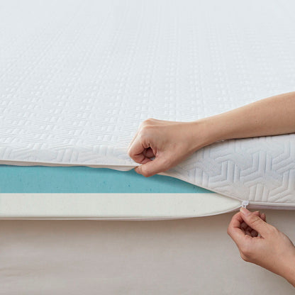 Memory Foam Mattress Topper White