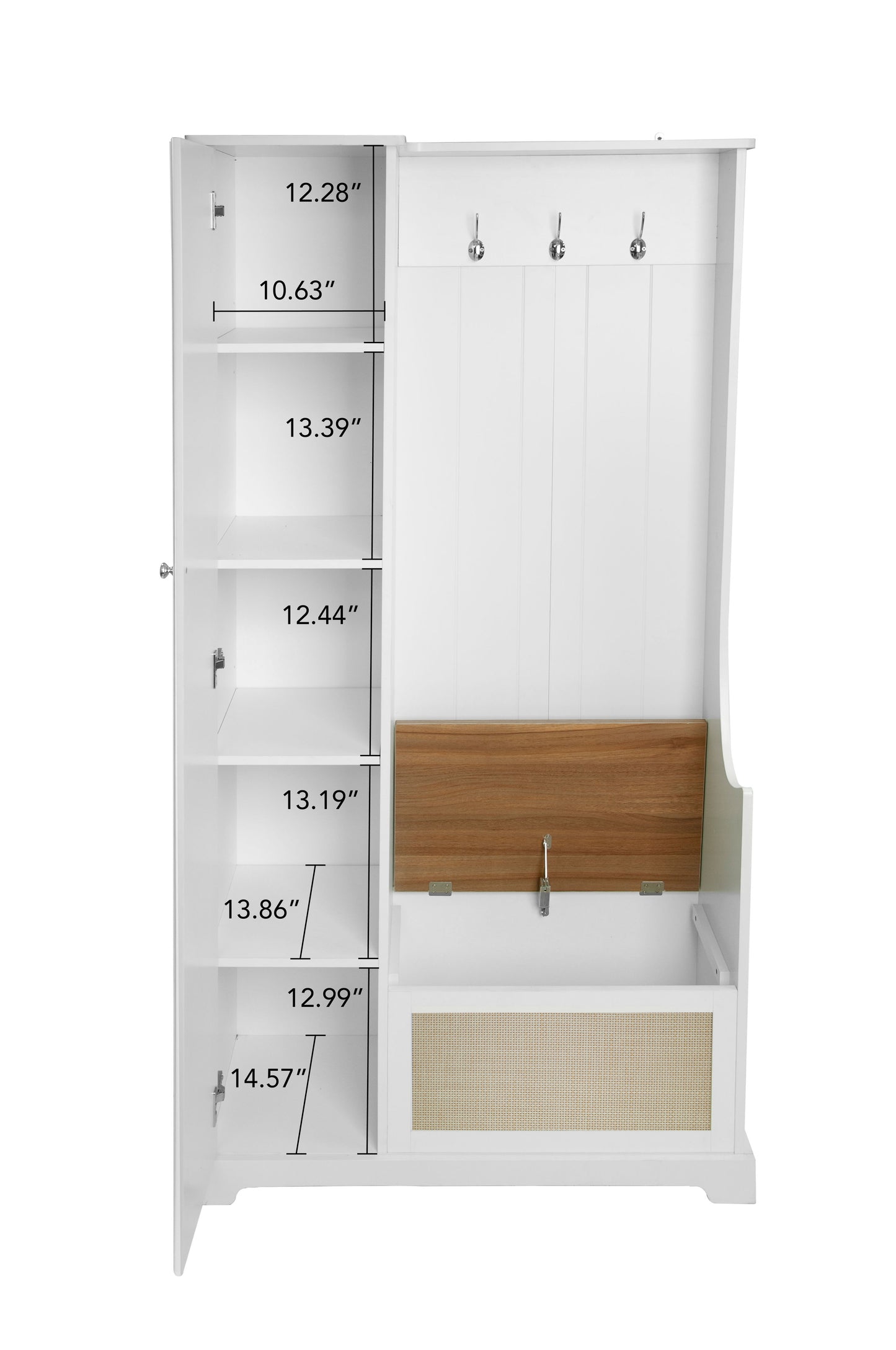 1 Door Closet, Suitable For Living Room, Entryway, Bedroom - White