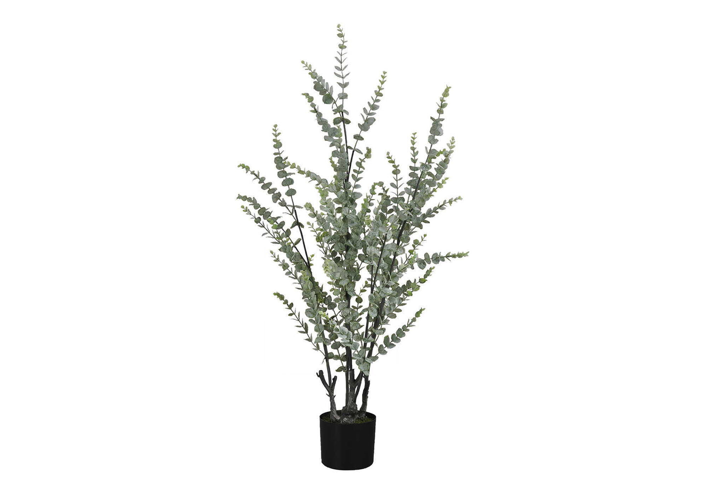 44" Tall, Artificial Plant, Eucalyptus Tree, Indoor, Faux, Fake, Floor, Greenery, Potted, Real Touch, Decorative - Green / Black