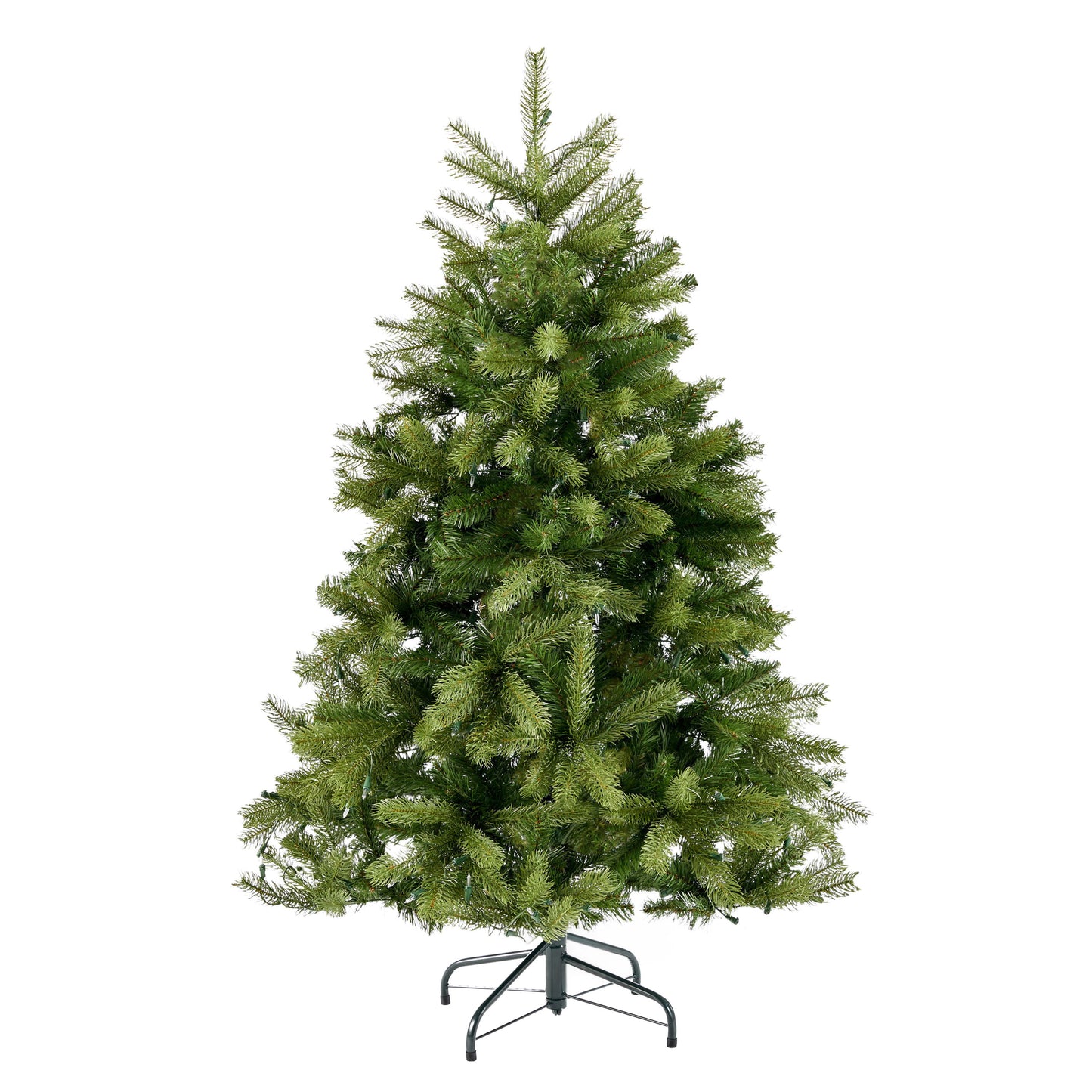 4.5' PE Mixed Spruce Tree With 250 Clear Lights - Ul (46%Pe), 529 Tips - Green