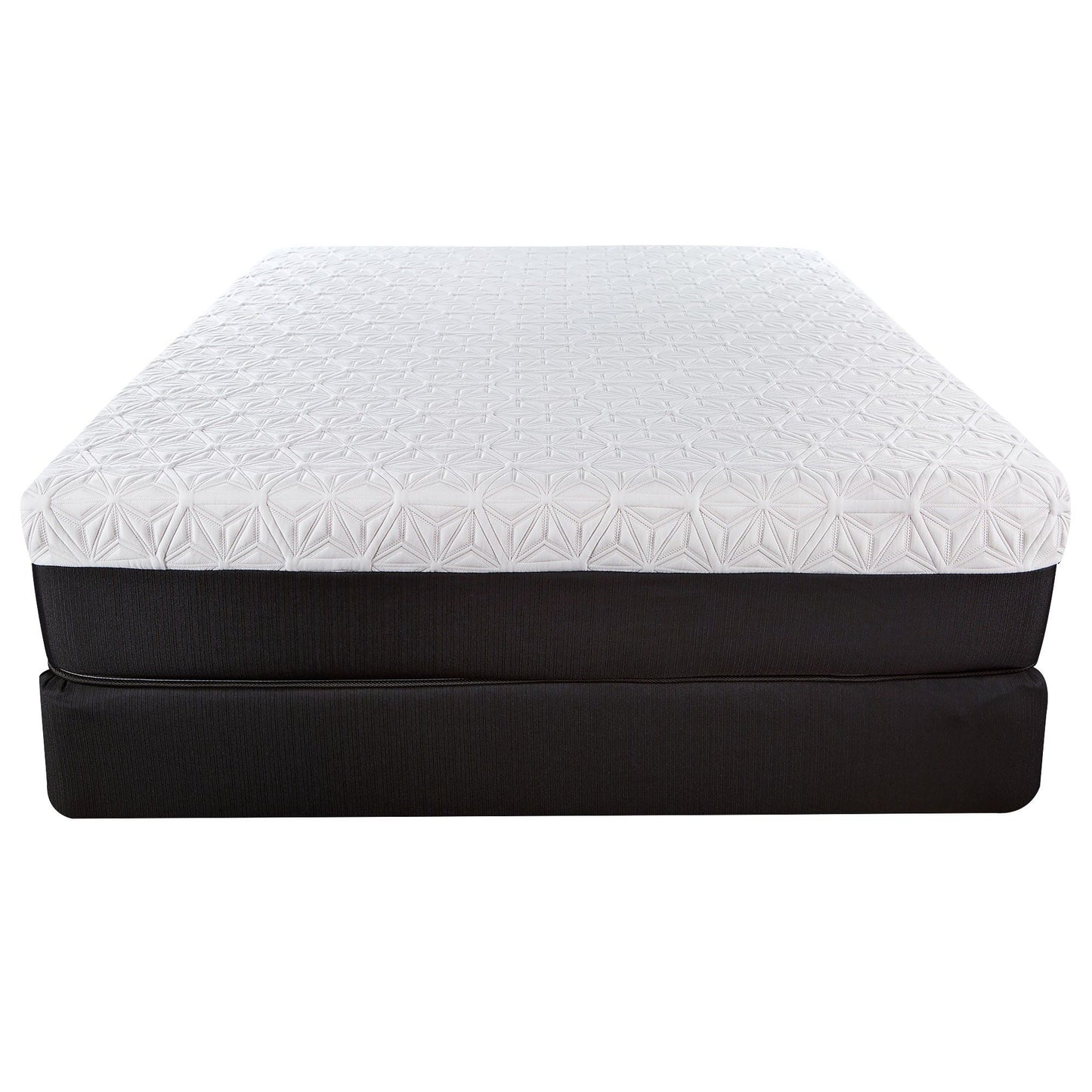 11.5" California King Lux Copper Infused Gel Memory Foam And High Density Foam Mattress - White / Black