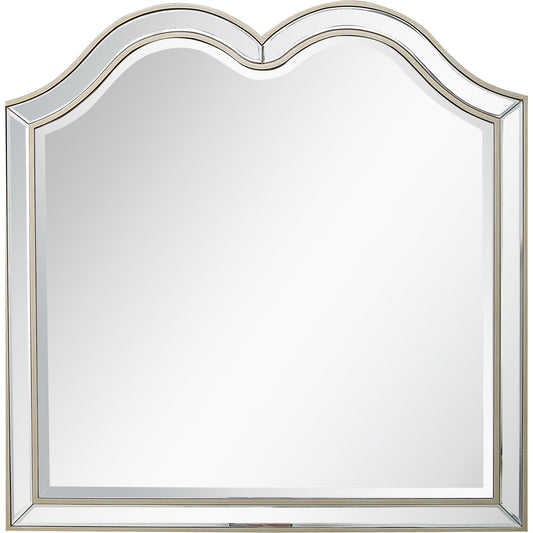 35" Novelty Accent Wood Mirror - Champagne