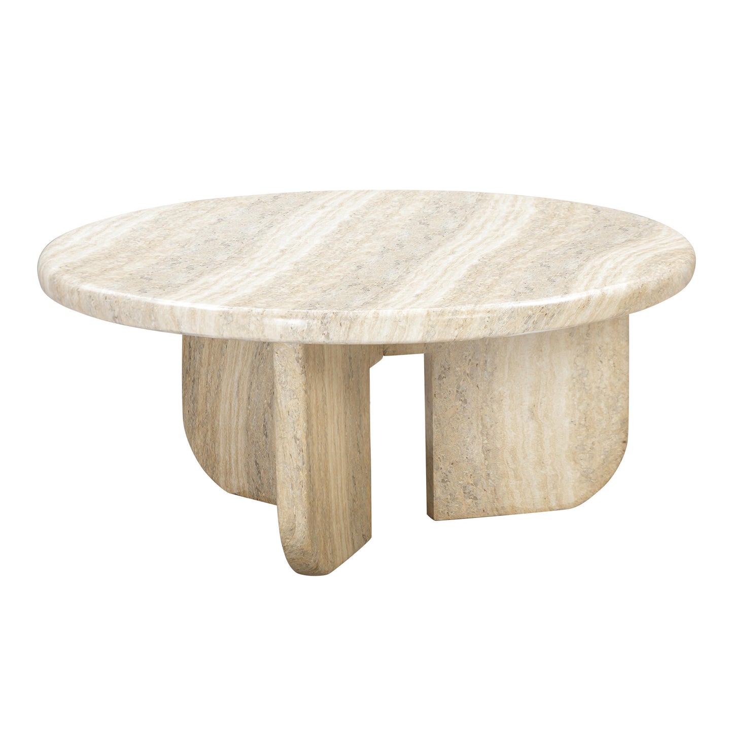 Patrizia - Concrete Round Coffee Table - Natural