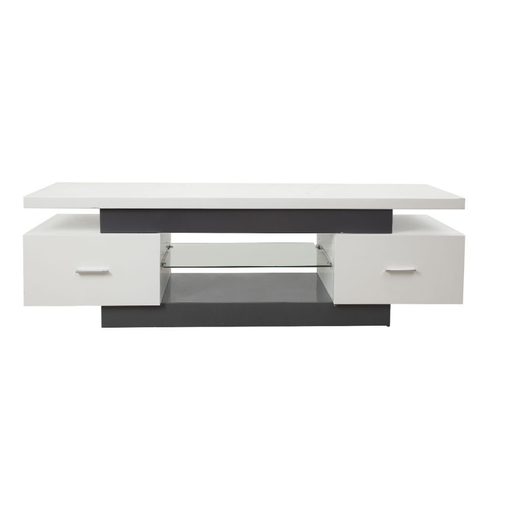 TV Stand - White / Gray