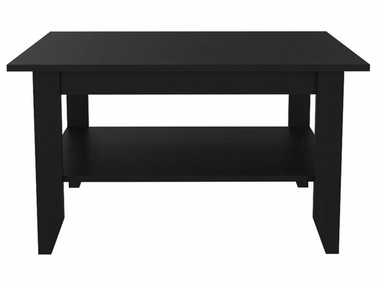 Coffee Table With Shelf - Black