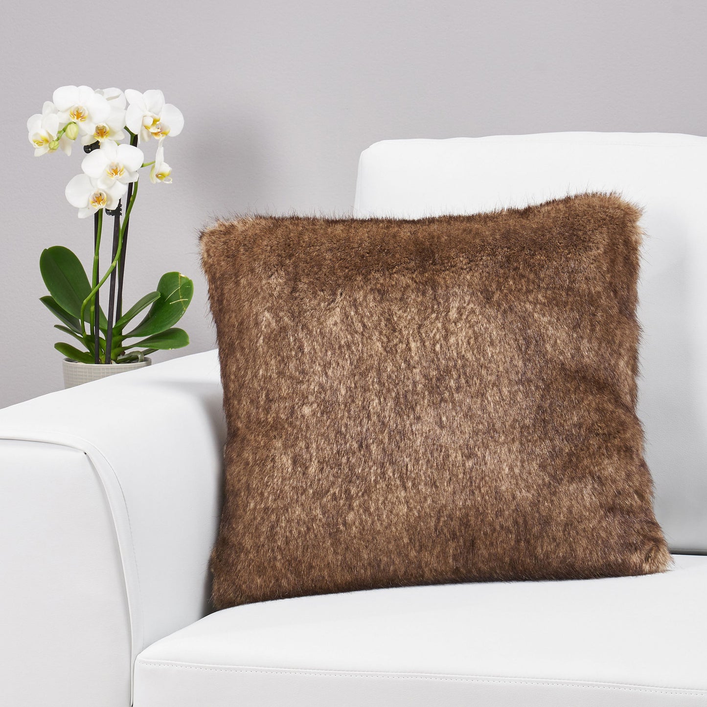 18” X 18” Throw Pillow - Dark Brown