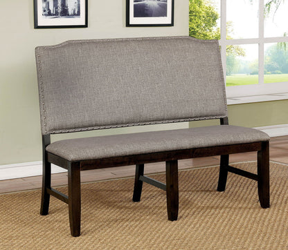 Teagan - Bench - Dark Walnut / Gray