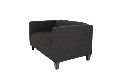 Loveseat - Black / Dark Brown