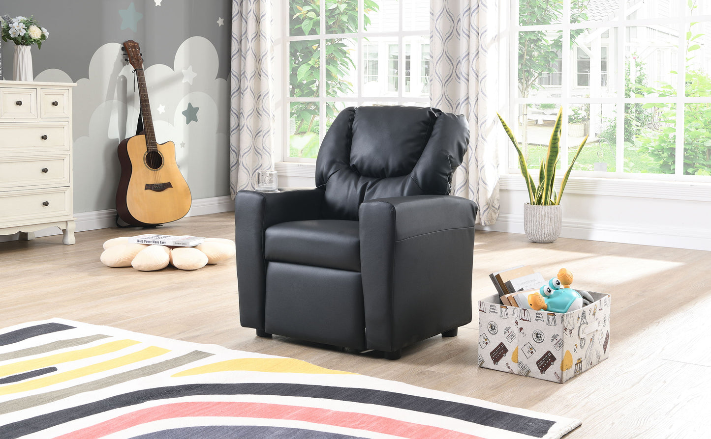 Kids Recliner Chair - Black