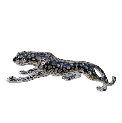 Ambrose Diamond Encrusted Chrome Plated Panther (40" X 8"W X 10"H)