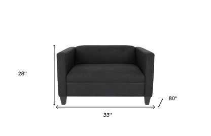 Loveseat - Black / Dark Brown