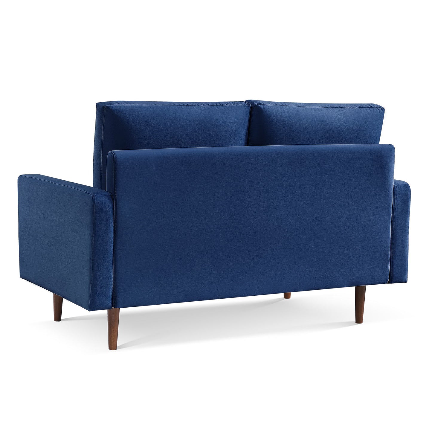 Velvet Loveseat - Blue / Dark Brown