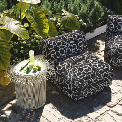 Chiara - Outdoor Accent Pouf - Black