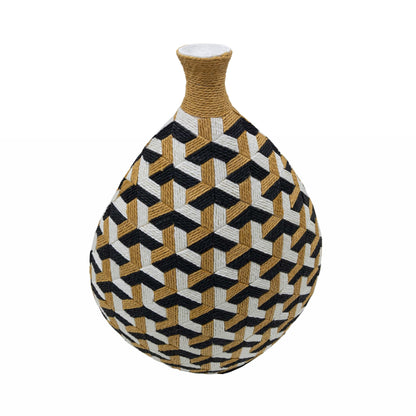 Jahia - Cubism Vase - Light Brown