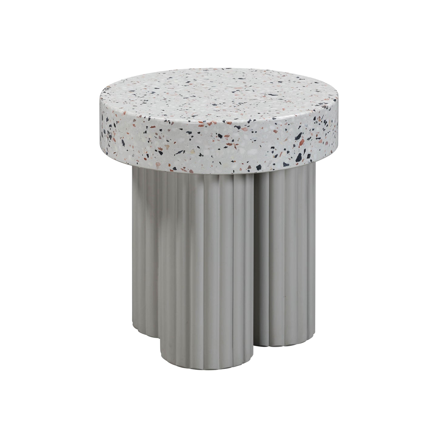 Clover - Indoor / Outdoor Round Side Table - Terrazzo